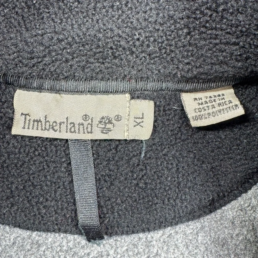 Timberland‎ Fleece Jacket Mens XL Gray Full Zip Mock Neck Warm Outdoor Gorpcore